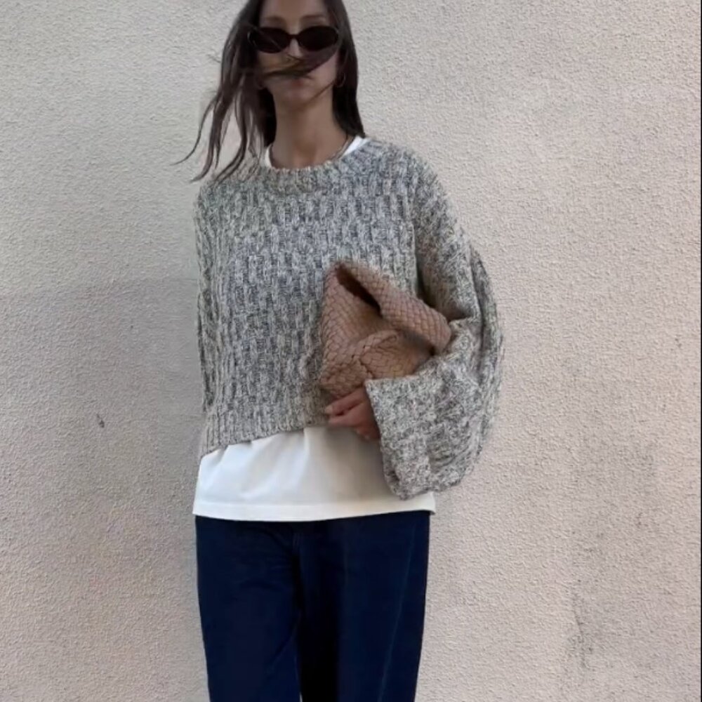 James Street Co Textured Blake in Speckled Sand, NWT, Size Small